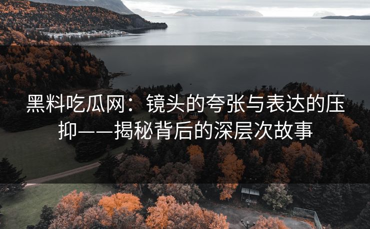 黑料吃瓜网：镜头的夸张与表达的压抑——揭秘背后的深层次故事